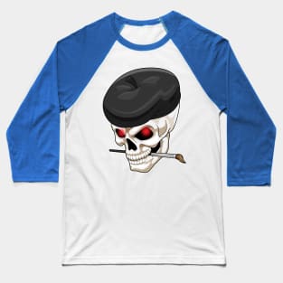 Skull Painting Paint brush Baseball T-Shirt